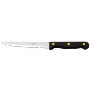 Cuchillo para asado con sierra, mango plástico, 5″